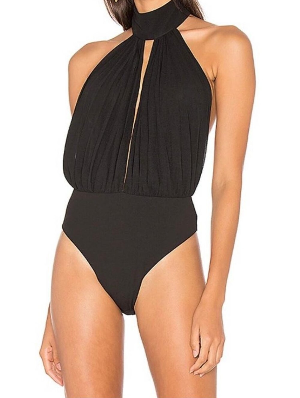 Misha Collection Amorita Black Bodysuit Size S